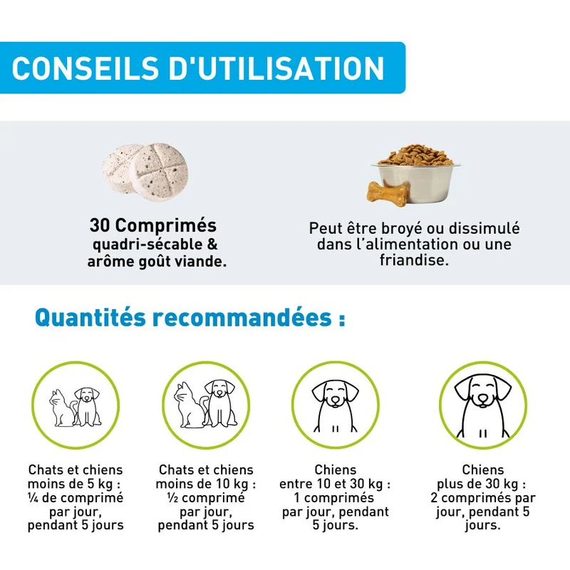 Aliment complémentaire - Respiration chat et chien - 30 comprimés