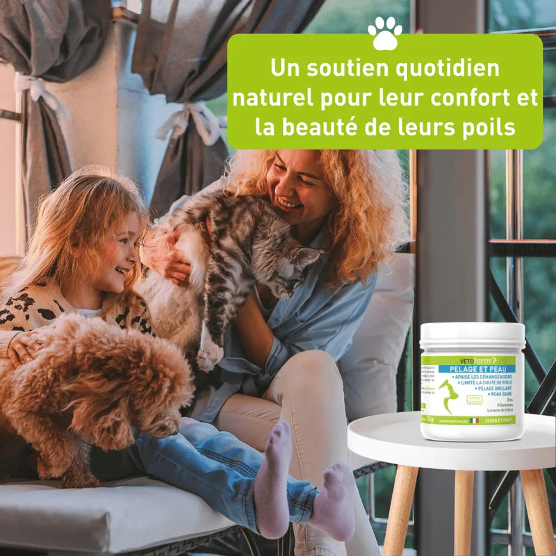 Aliment complémentaire - Pelage et peau chat et chien - 100gr