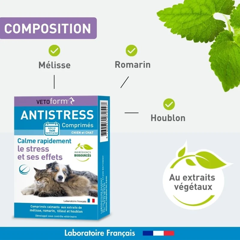 Calmant Anti-stress chien et chat - 20 cp