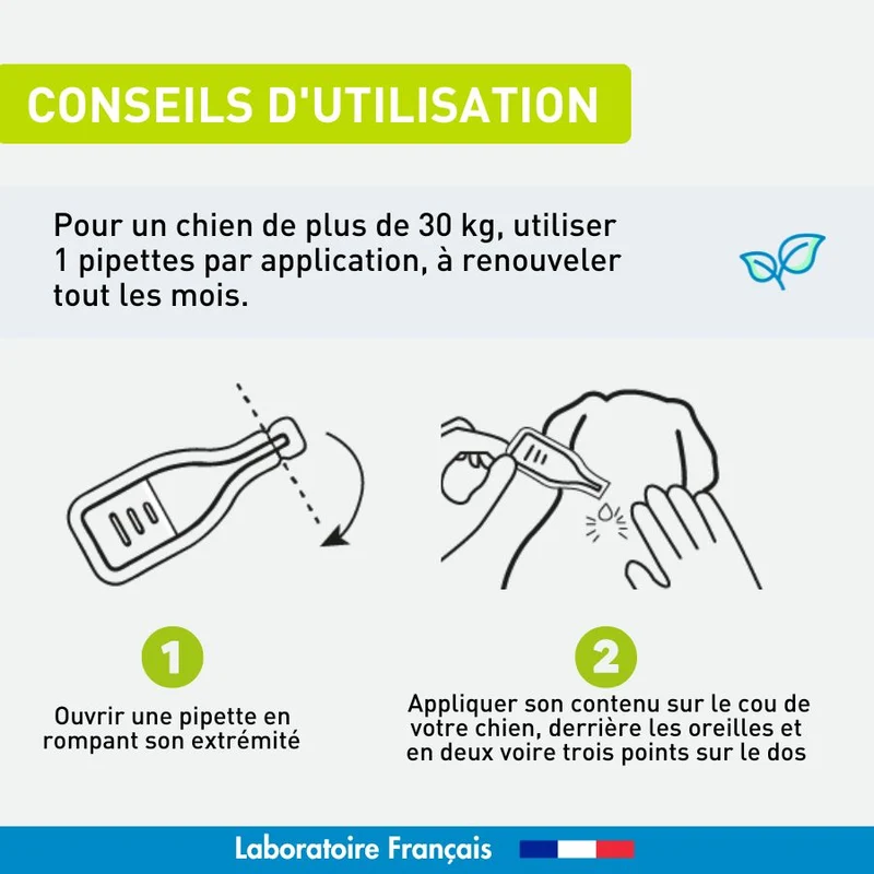 Antiparasitaire Grand chien - 5 pipettes