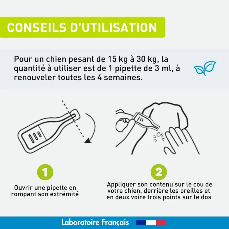 Antiparasitaire chien moyen - 3 pipettes