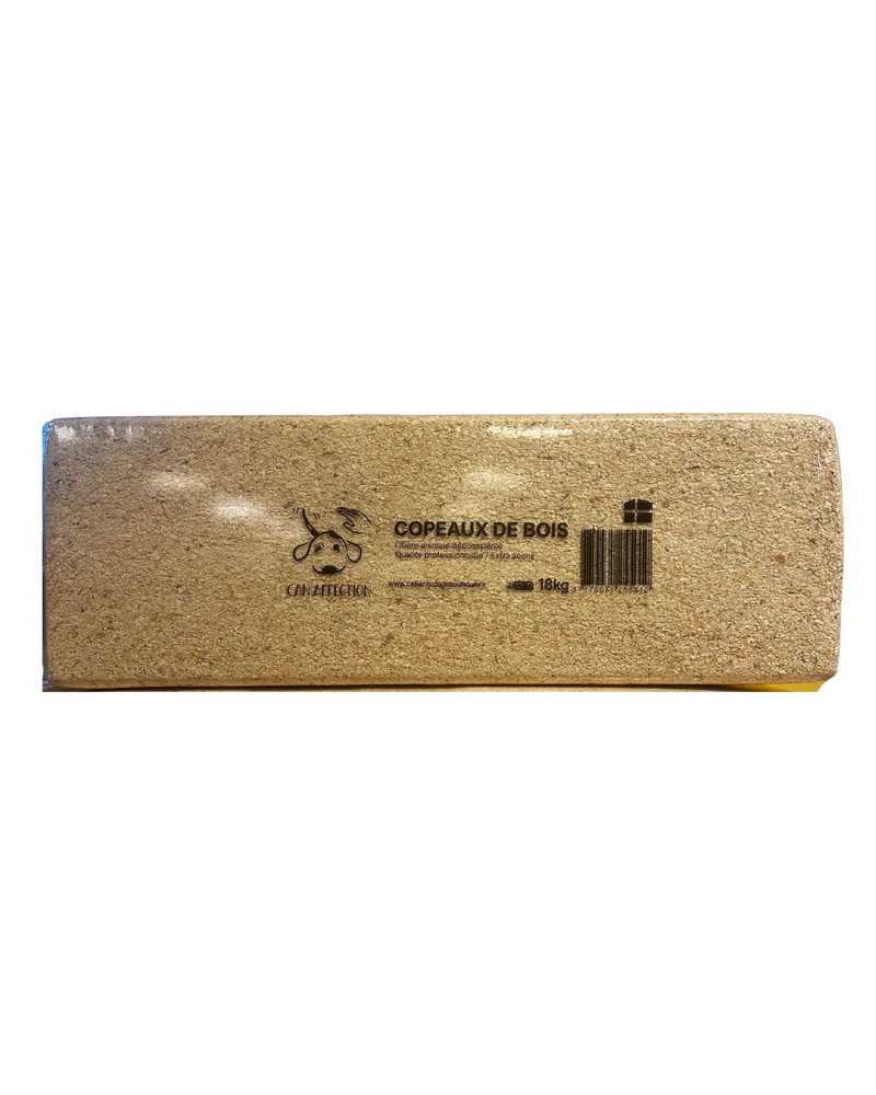 Litière Copeaux de Bois ( 1 Palette - 12 balles de ≃ 18kg)