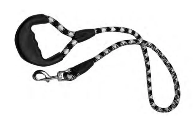 Zamibo Laisse Nylon Noir et Gris 120cm