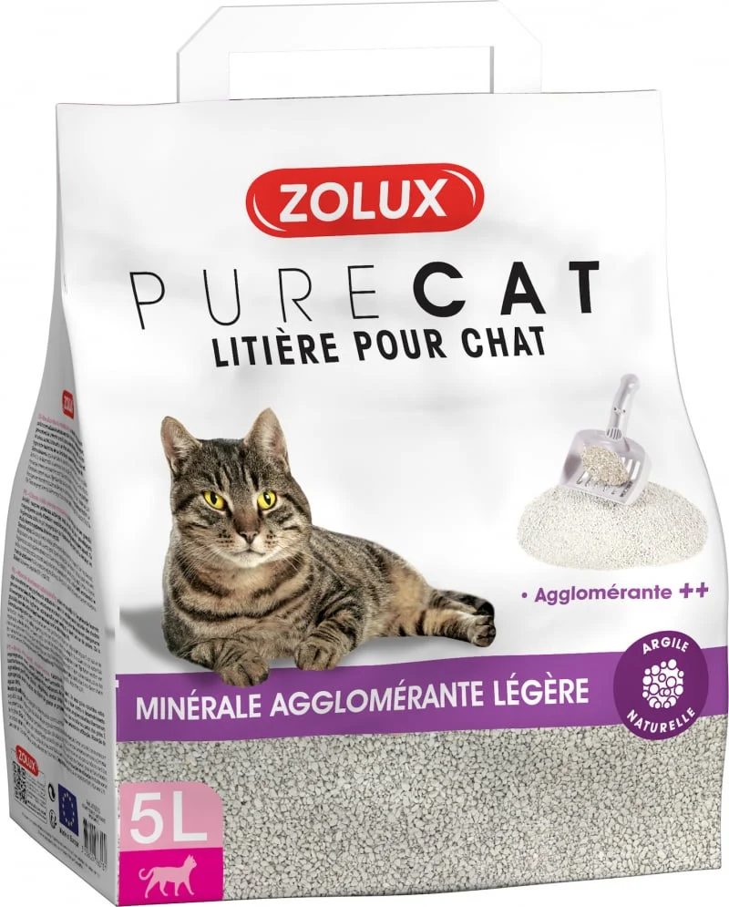 ZOLUX Litière PureCat Agglomérante légère 5L
