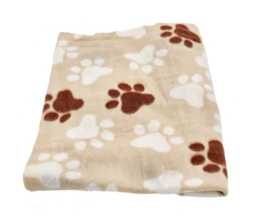Zamibo Plaid Imprimé Pattes Blanches et Marrons 70x100cm