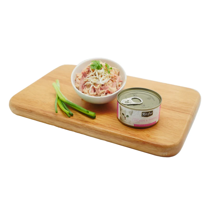 Kit Cat Deboned Chicken & Whitebait Toppers Cat Wet Food 80G