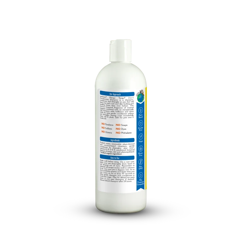 earthbath Mango Tango 2-in-1 Conditioning Shampoo for Dogs & Cats 16OZ