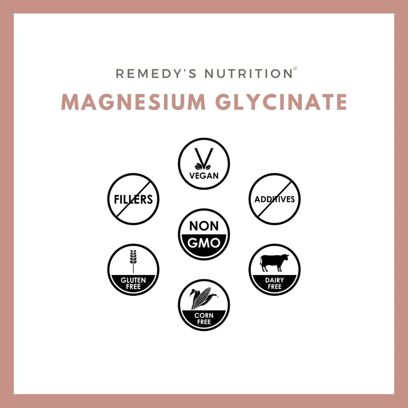 Glycinate de magnésium avec mélange d'herbes 1000 mg 60 capsules végétaliennes
