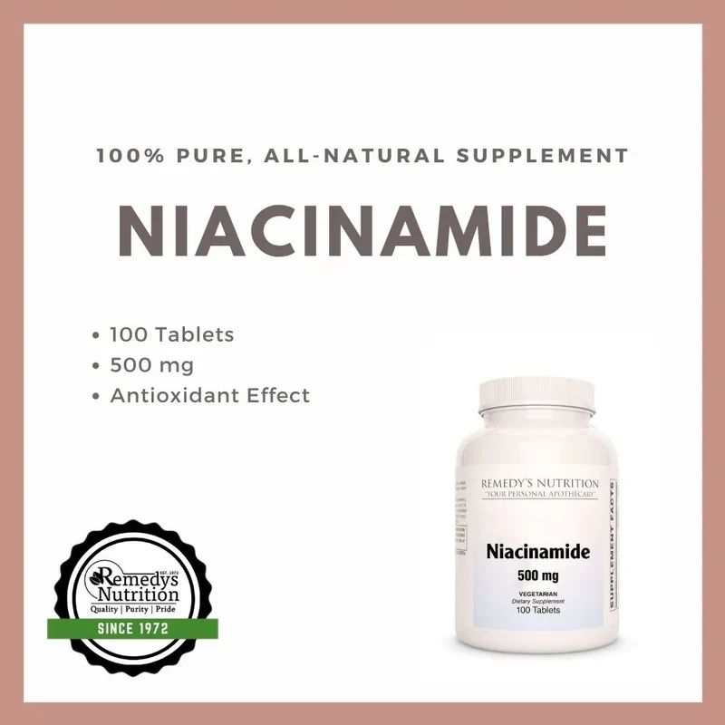 Niacinamide - 500 mg, 100 comprimés végétaliens