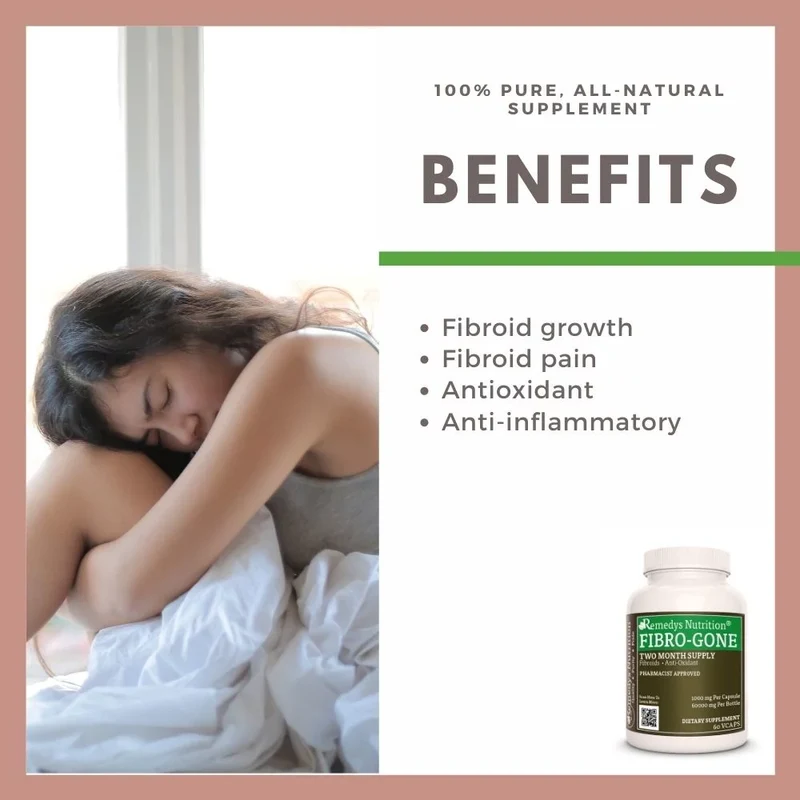 Vitamines Fibro Gone™ pour fibromes 1000 mg 60 capsules végétaliennes