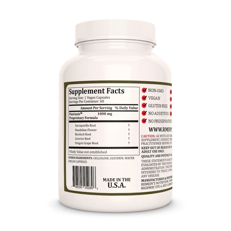Formule Psoriasis™ 1000 mg 60 capsules végétaliennes