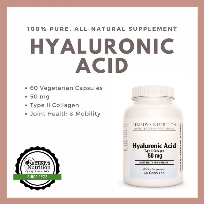 Acide hyaluronique avec collagène de type II 50 mg 60 capsules végétaliennes