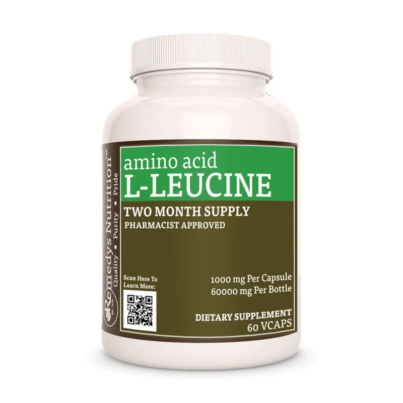 L-Leucine 1000 mg, 60 gélules végétaliennes