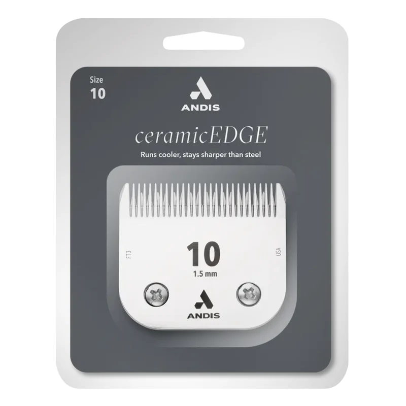 Andis CeramicEdge Detachable Clipper Blade Size 10 for Dogs & Cats 1.5mm