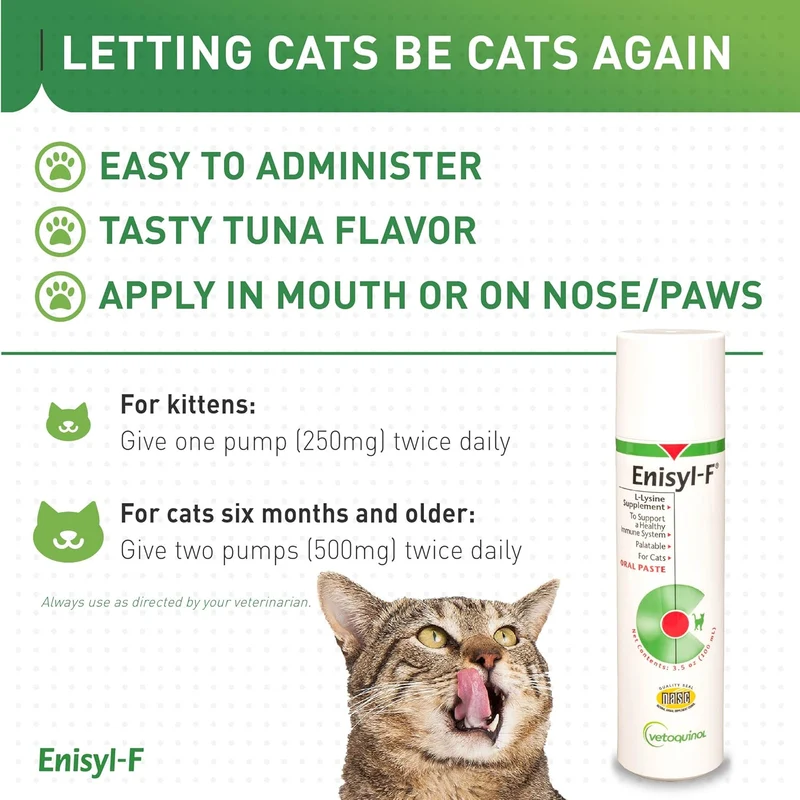Vetoquinol Enisyl F Supplement Pump For Cat's Immune System 100ML