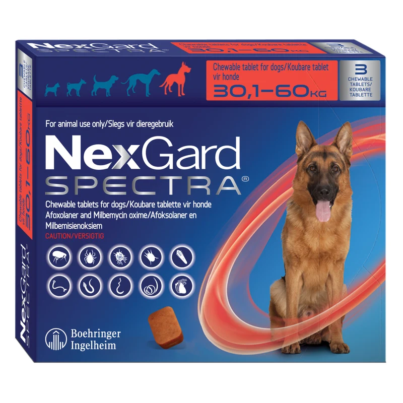 NexGard Spectra Chewable Tablets For Flea, Tick & Worms Treatment & Prevention For Dogs