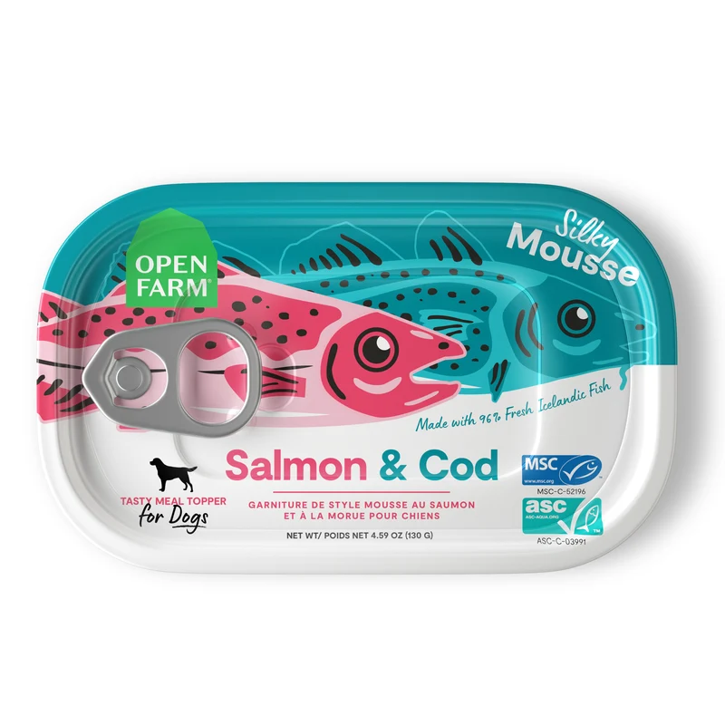 Expiry Date 31-Dec-26 Open Farm Salmon&Cod Meal Topper for Dogs - 130G
