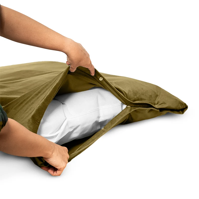 Regalia Velvet Deep Duvet Non-Slip Dog Bed - Green/Medium
