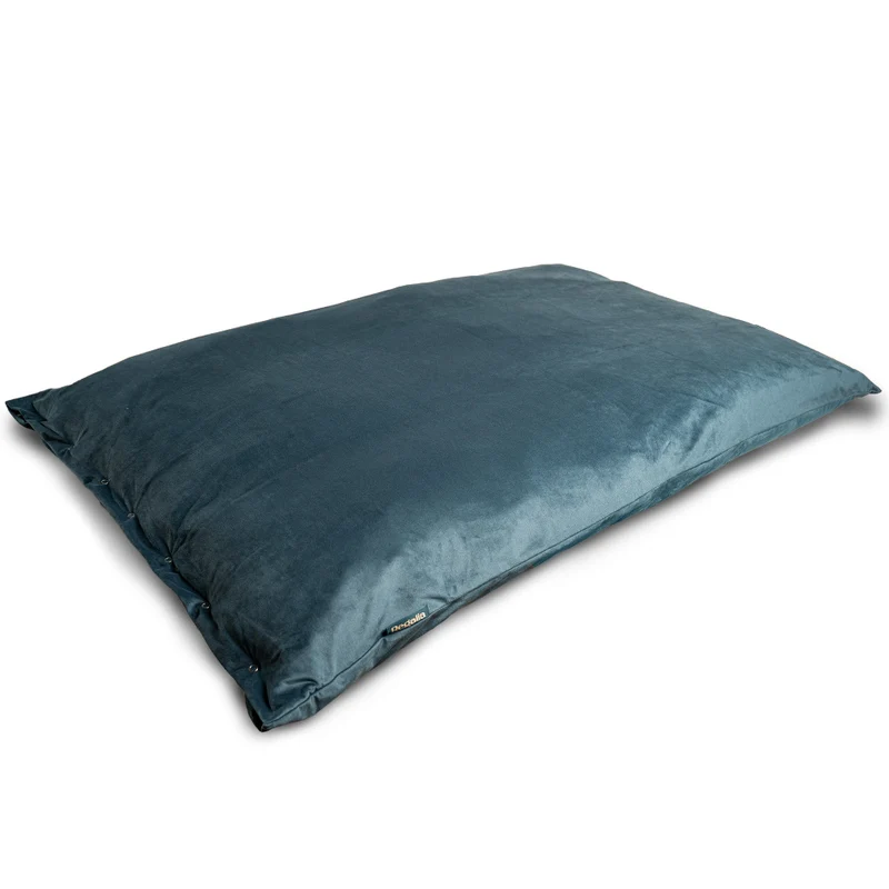 Regalia Velvet Deep Duvet Non-Slip Dog Bed - Aqua/Large