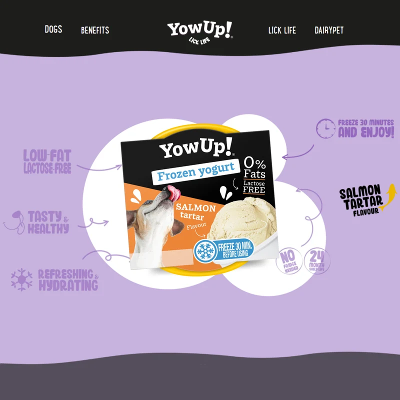 YowUp Frozen Yogurt Salmon Tartar Dog Treat 110g