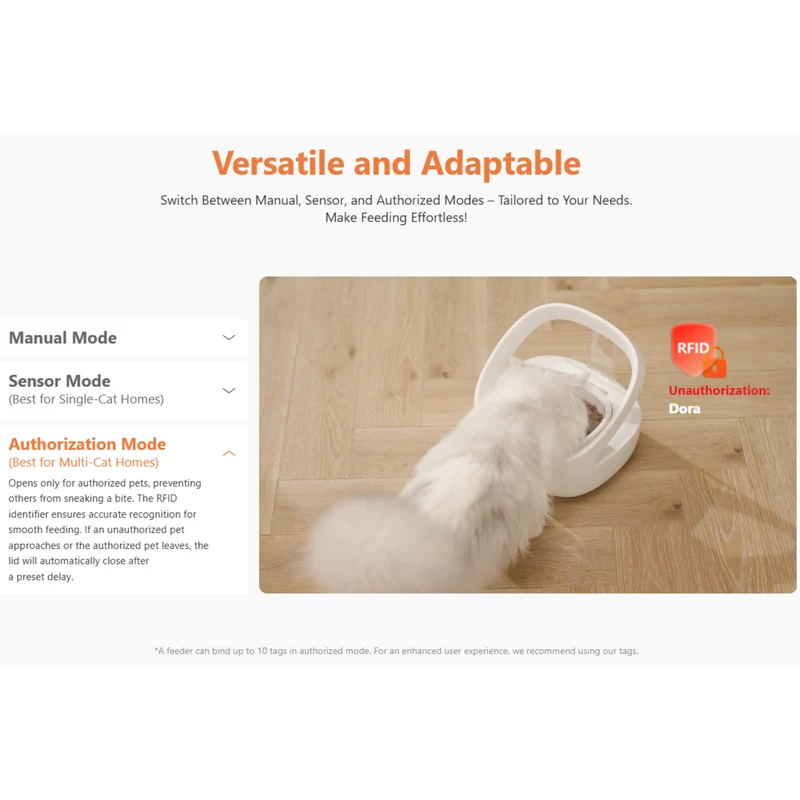 Petoneer PA001 RFID Cat Tag & Collar for NutriCare Feeder