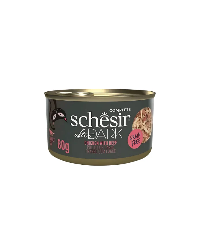 Schesir After Dark Complete Wholefood In Broth Wet Cat Food Variety Pack 12x80g