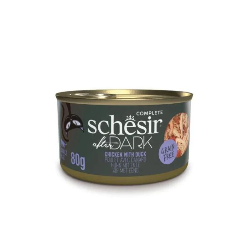 Schesir After Dark Complete Wholefood In Broth Wet Cat Food Variety Pack 12x80g