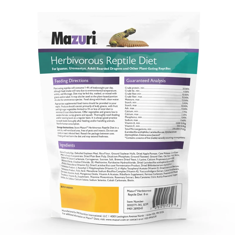 Mazuri Herb Reptile Diet Reptile Food 8OZ