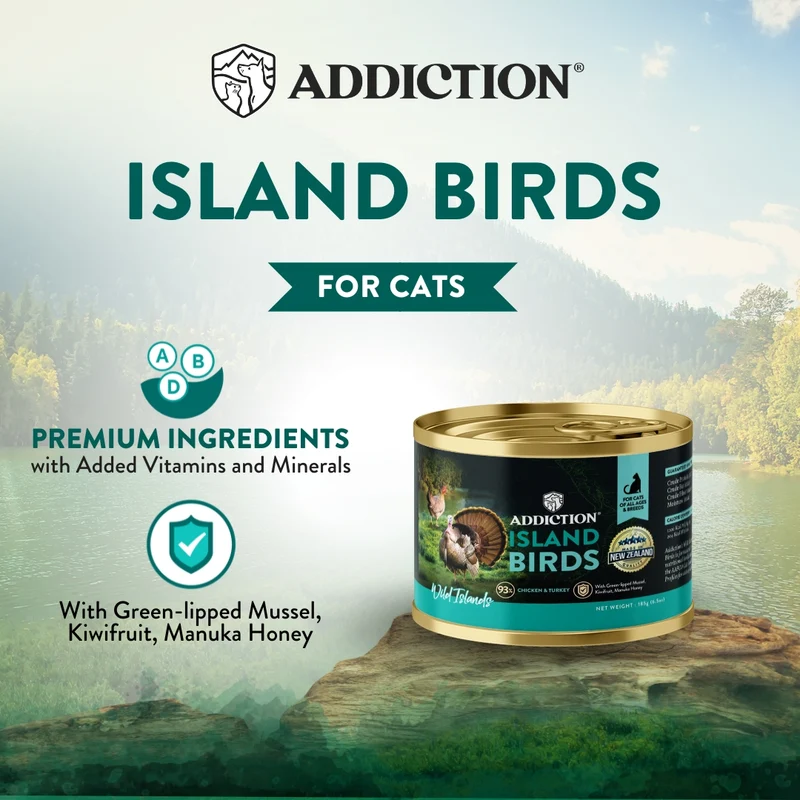 Addiction Wild Islands Island Birds Chicken & Turkey Canned Cat Wet Food 185G