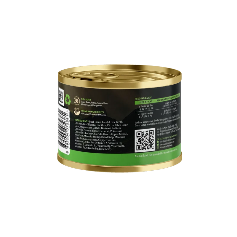 Addiction Wild Islands Highland Meats Lamb & Beef Canned Cat Wet Food 185G