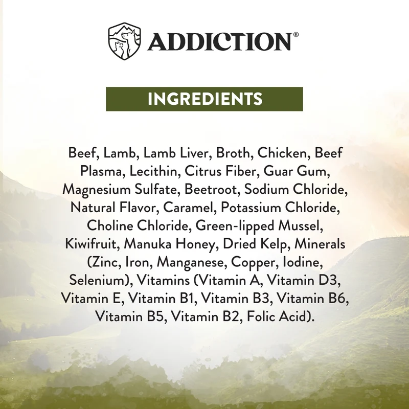 Addiction Wild Islands Highland Meats Lamb & Beef Canned Cat Wet Food 185G