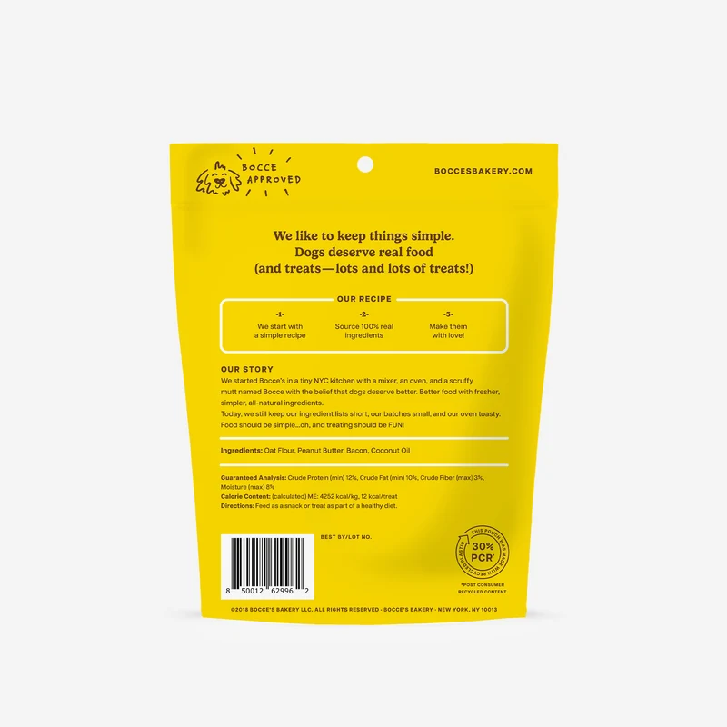 Bocce's Bakery Bac'n Nutty Biscuits Dog Treat 5oz