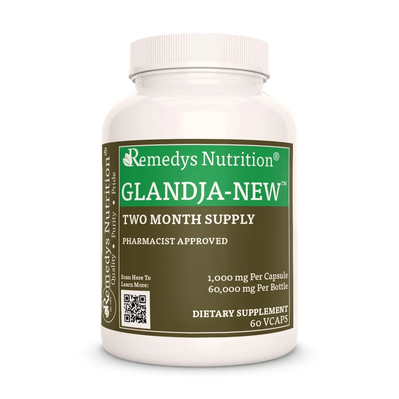 Vitamines pour glandes GlandJa-New™ 1000 60 mg, XNUMX capsules végétaliennes