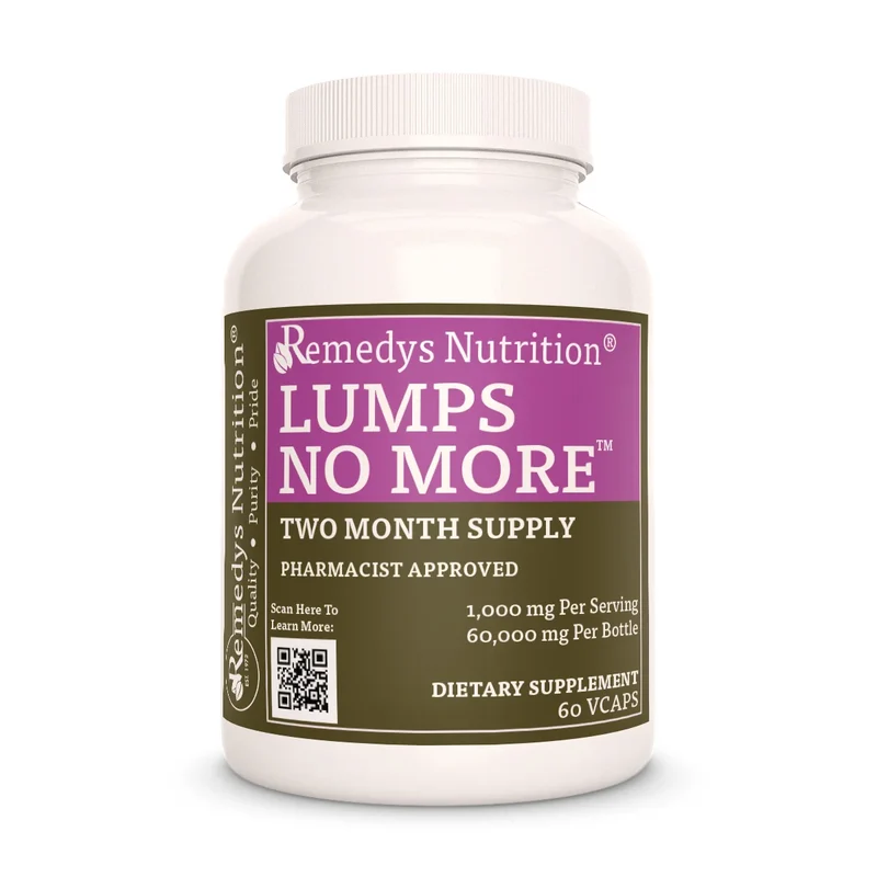 Vitamines Lumps No More™ pour la fibrosclérose mammaire 1000 60 mg, XNUMX capsules végétaliennes