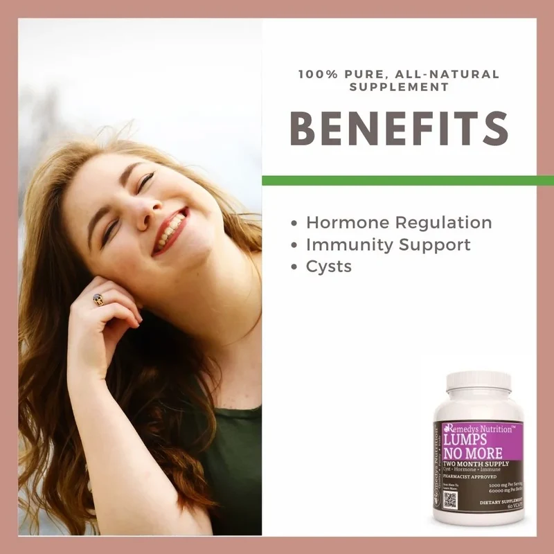 Vitamines Lumps No More™ pour la fibrosclérose mammaire 1000 60 mg, XNUMX capsules végétaliennes