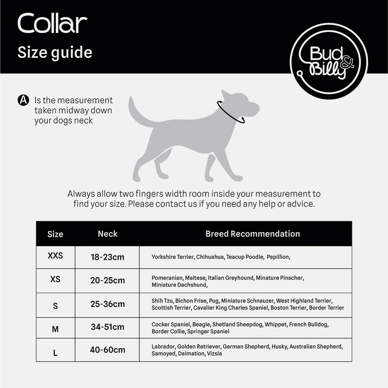Bud & Billy Urban Black Dog Collar