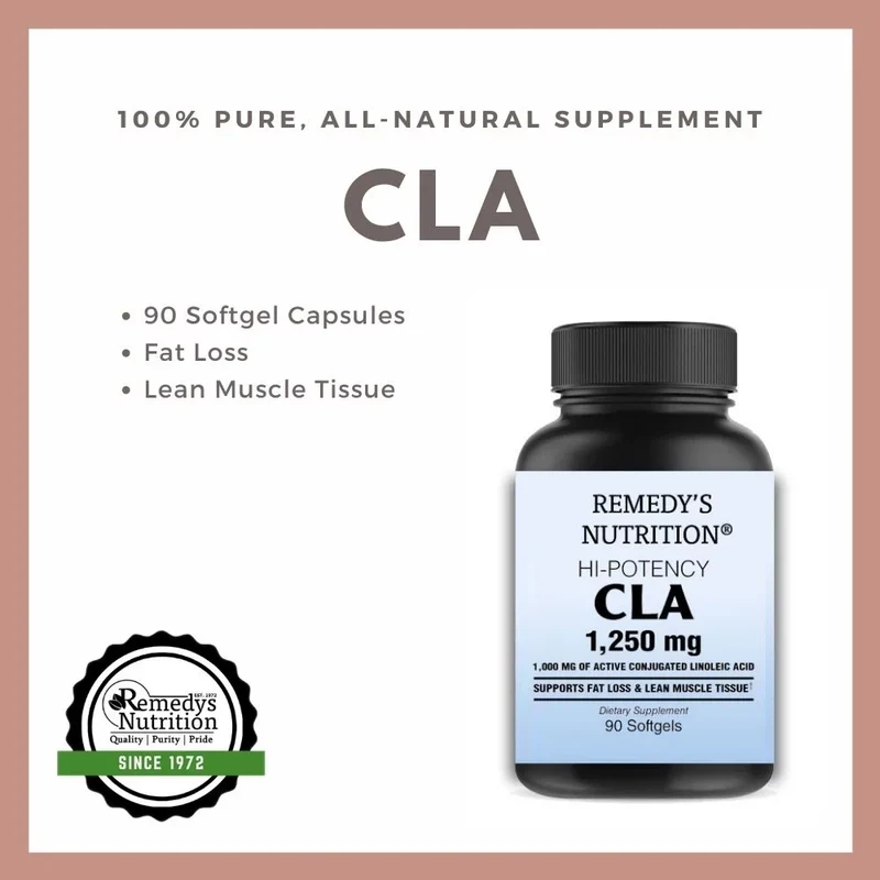 Acide linoléique conjugué CLA 1,250 90 mg, XNUMX gélules