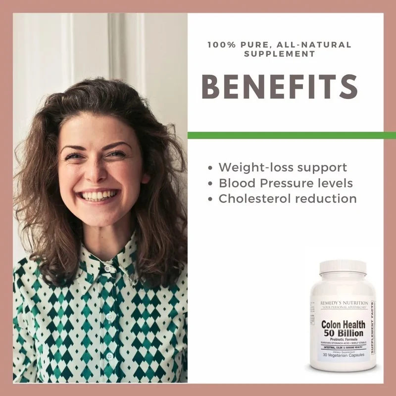 Colon Health 50 milliards de probiotiques 30 capsules végétaliennes à enrobage entérique
