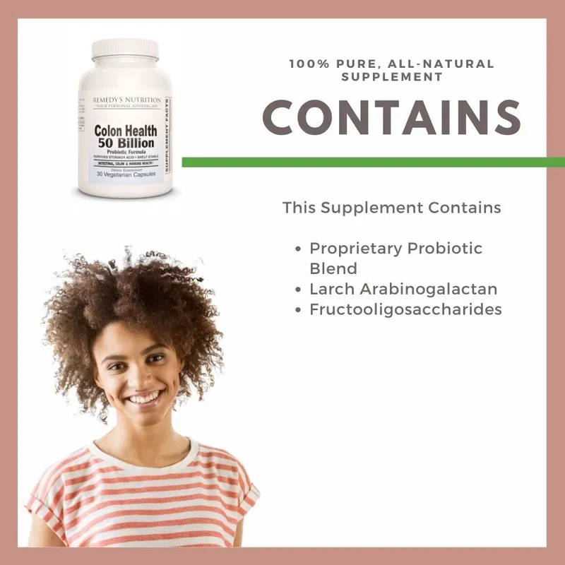 Colon Health 50 milliards de probiotiques 30 capsules végétaliennes à enrobage entérique