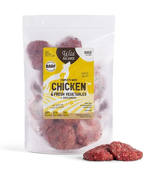 Wild Balance Complete BARF Menu Chicken Raw Food for Dogs