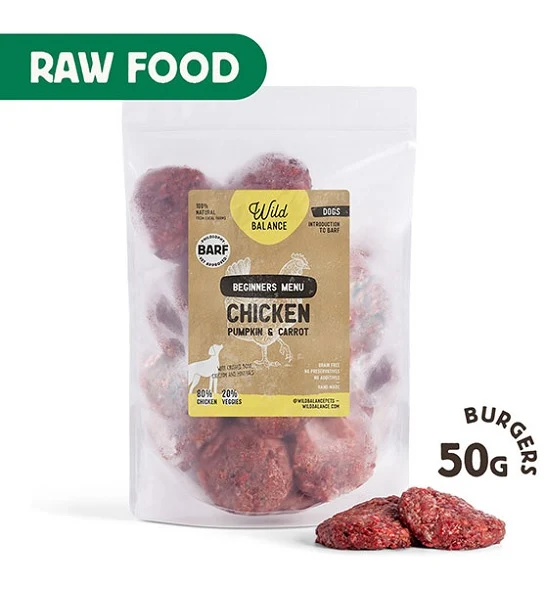 Wild Balance Complete BARF Beginners Menu Chicken Raw Food for Dogs 1KG