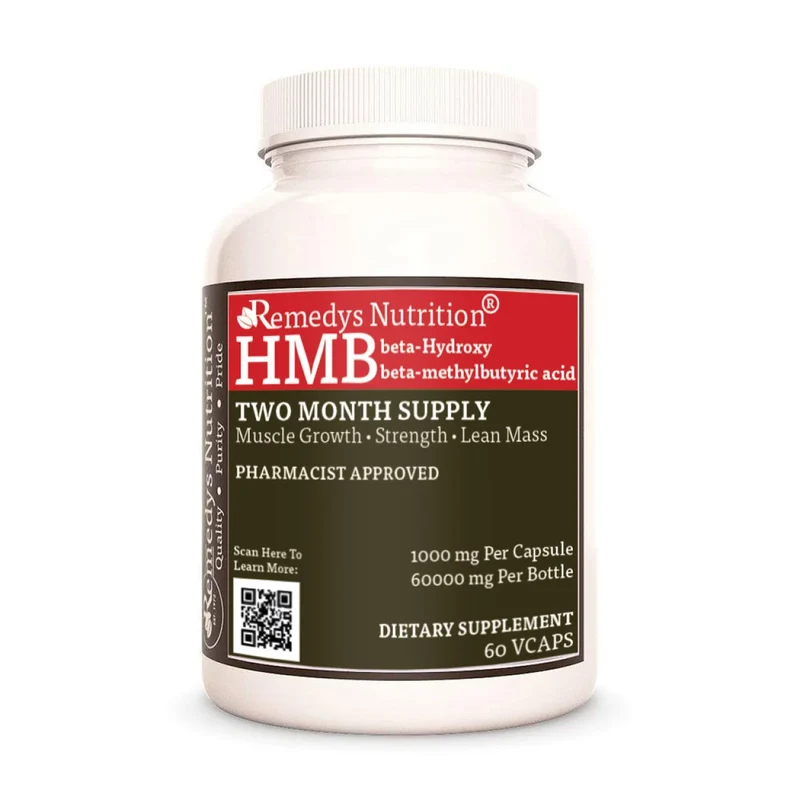 HMB (acide bêta-hydroxy bêta-méthylbutyrique) 1000 mg 60 capsules végétaliennes