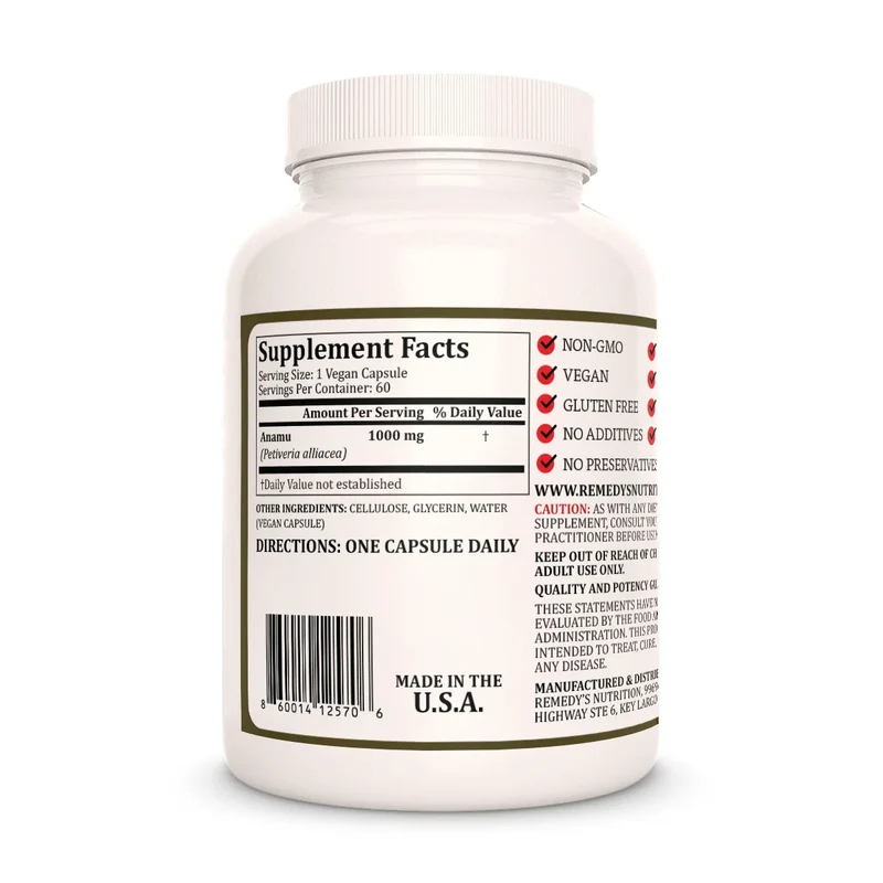 Anamu 1000 mg, 60 gélules végétaliennes