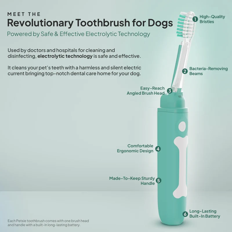 Petsie Revolutionary Electrolysis Dog Toothbrush