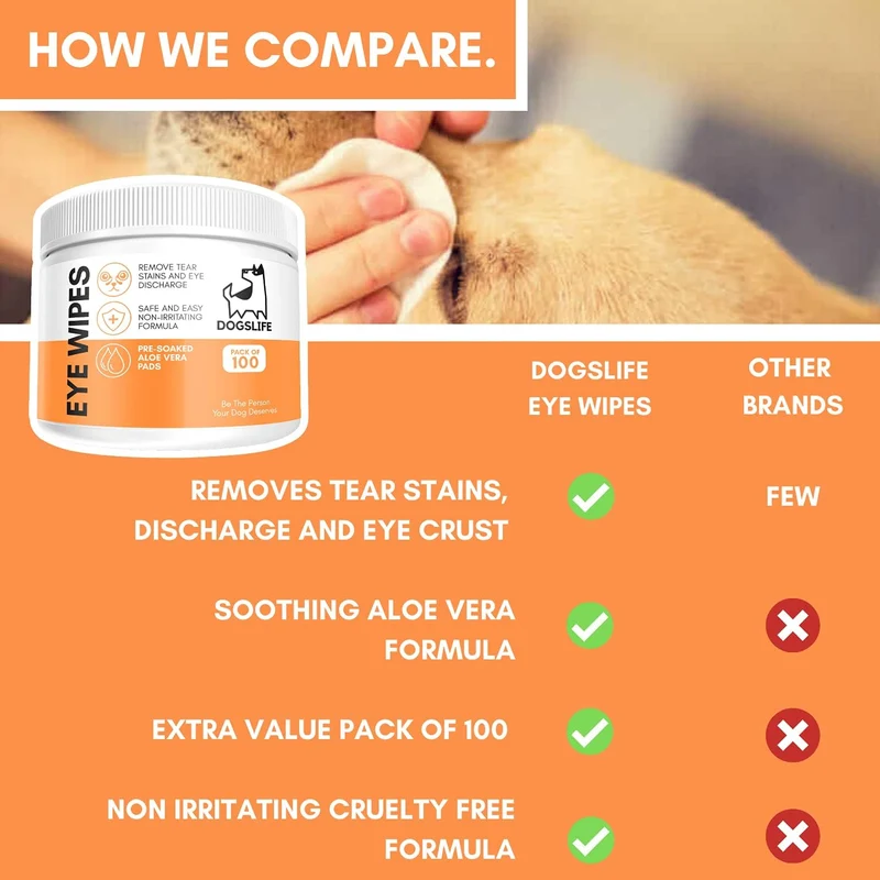 OurDogsLife Eye Wipes for Dogs 100pcs