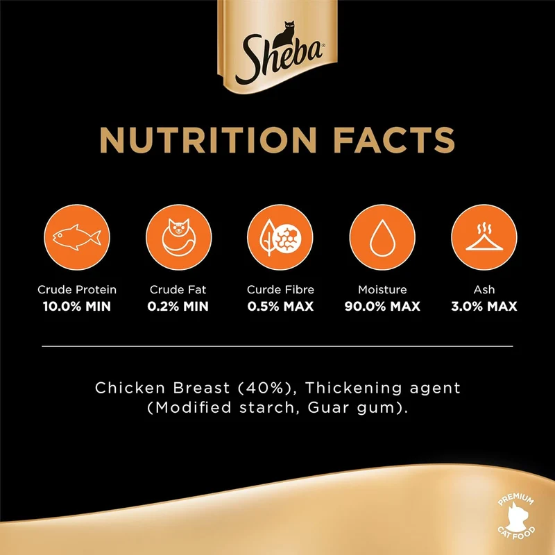 Sheba Deluxe Succulent Chicken Breast with Salmon in Gravy Wet Cat Food 85G