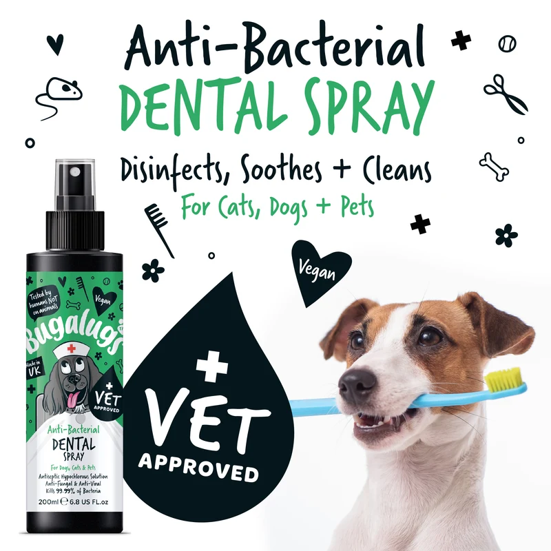 Bugalugs Antibacterial Dental Spray for Pets 200ML
