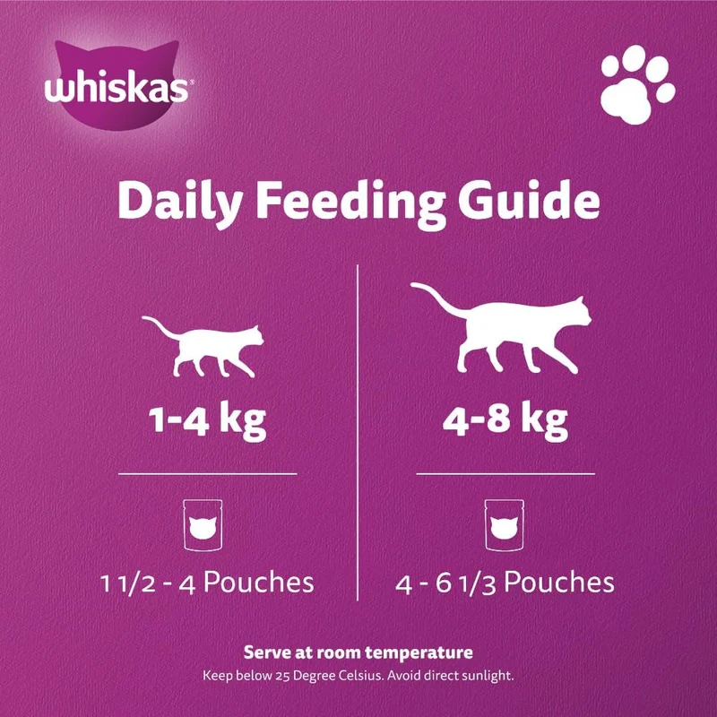 Whiskas 1+ Years Value Pack Ocean Fish Wet Cat Food In Jelly 12x80G
