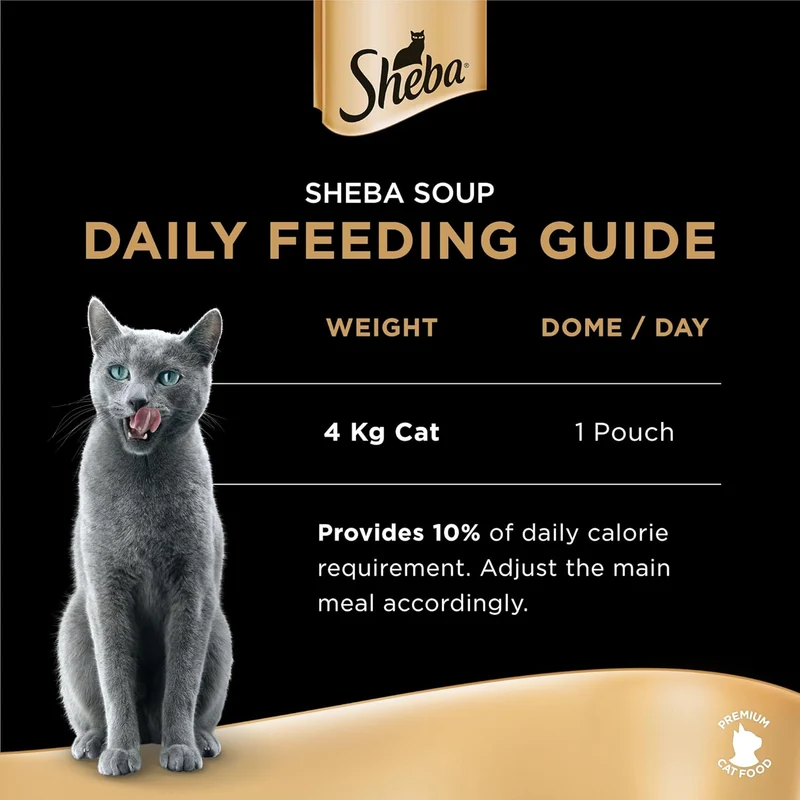 Sheba Soup with Tuna Adult Wet Cat Food In Pouch 4X40G