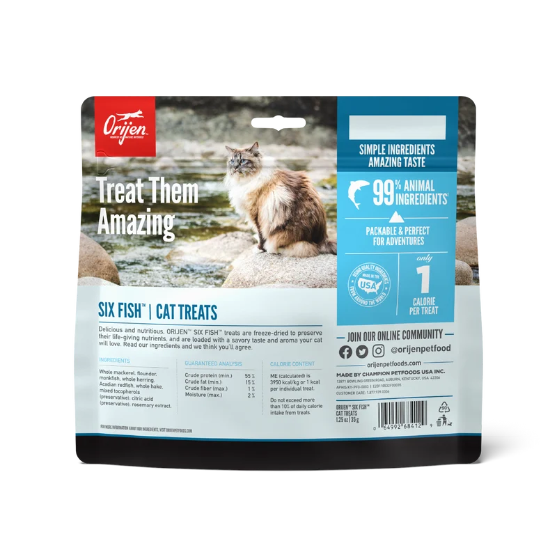 Orijen Six Fish Freeze Dried Cat Treats 35g